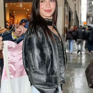 NYC Maddie Ziegler Black Leather Jacket For Women