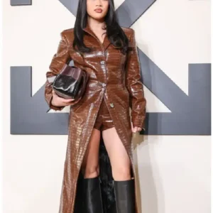 Off-White Fashion Show Sunisa Lee Leather Coat