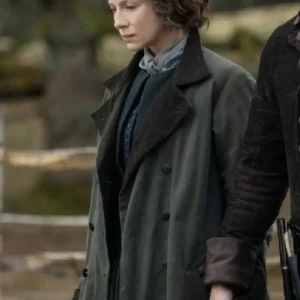 Outlander S07 Caitriona Balfe Green Coat On Sale