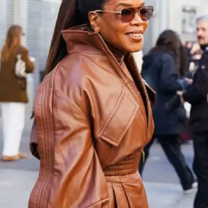 PFW Oprah Winfrey Leather Jacket Side