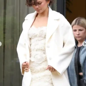 Paris 2026 Zendaya White Wool Coat