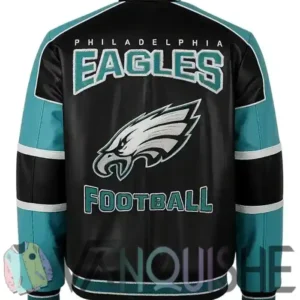 Philadelphia Eagles Bomber Leather Jacket Back