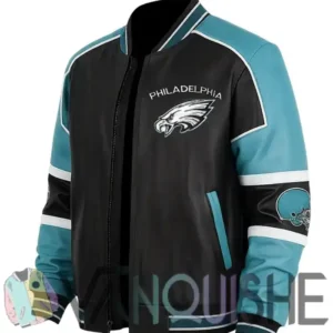 Philadelphia Eagles Bomber Leather Jacket On Sale