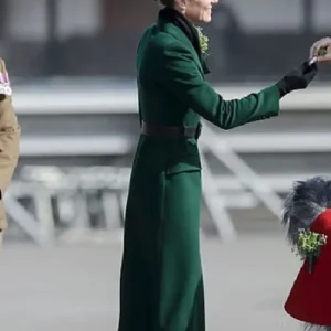 Princess Kate Patrick’s Day Green Coat Side