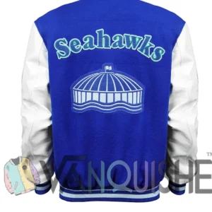 Retro Seattle Seahawks Classic Rib Varsity Jacket Back