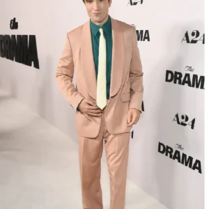 Robert Pattinson Red Carpet Pink Suit For Men
