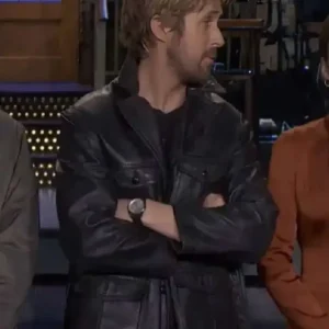 SNL Promo Ryan Gosling Leather Jacket On Sale