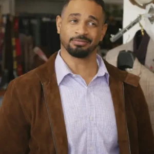 Shrinking S03 Damon Wayans Jr. Brown Jacket For Men