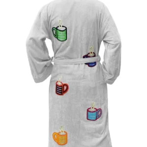 Soft Terry Coffee Mug White Bathrobe Back