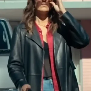 Sunny Nights 2026 D'Arcy Carden Leather Coat For Women