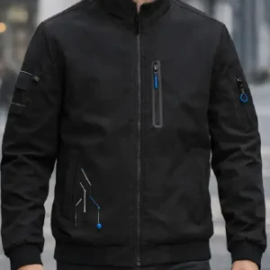 Techwear Bomber Black Jacket