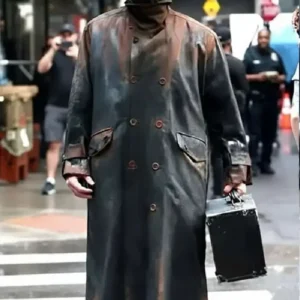 The Bride Christian Bale Leather Coat Front
