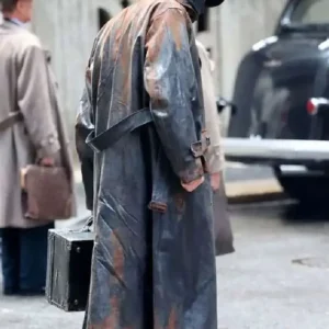 The Bride Christian Bale Leather Coat Side Look