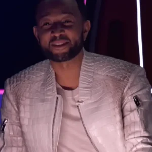 The Voice S29 John Legend Crocodile Leather Jacket