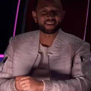 The Voice S29 John Legend Crocodile Leather Jacket For Men