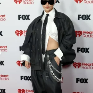 iheart Awards Agnez Mo Denim Jacket For Men and Women