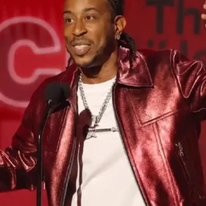 iheart Awards Ludacris Red Leather Jacket On Sale For Men