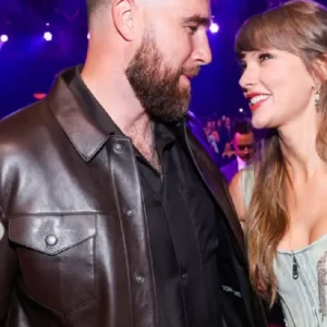 iheart awards Jason Kelce Leather Jacket On Sale
