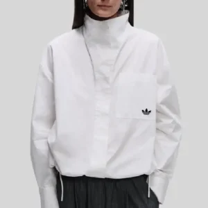 Adidas ASOS Funnel Neck White Shirt