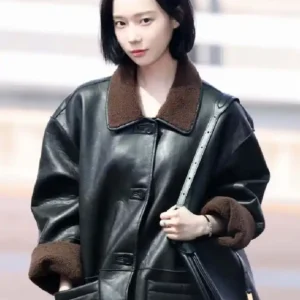 Aespa Winter Incheon International Airport Leather Jacket