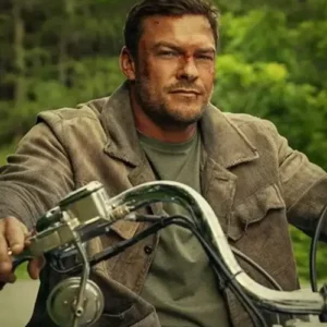 Alan Ritchson Reacher S03 Brown Corduroy Jacket Front
