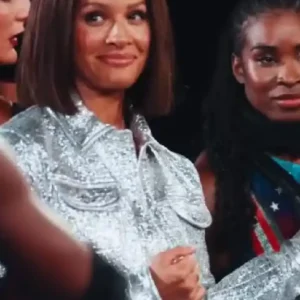American Gladiators 2026 Rocsi Diaz Silver Jacket For Women