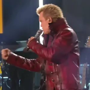 American Idol 2026 Billy Idol Red Leather Jacket Side Look