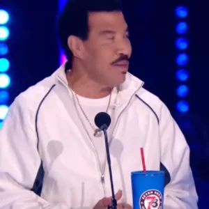 American Idol Lionel Richie White Bomber Jacket For Men