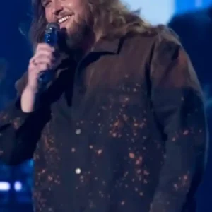 American Idol S24 Chris Tungseth Paint Denim Jacket
