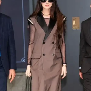 Anne Hathaway NYC 2026 Long Coat