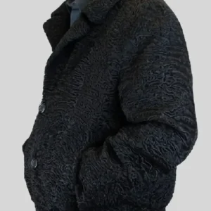 Astrakhan Black Bomber Jacket For Men