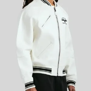 Avirex Stadium Embroidered Leather Jacket Sale For Men and Women