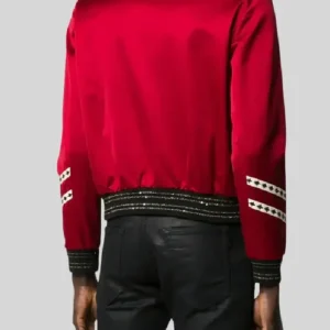 BTS Jimin Satin Bomber Jacket Back