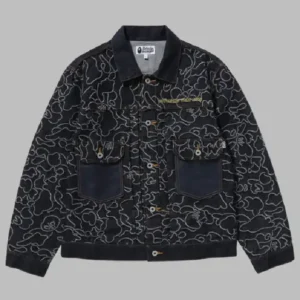 Bape OVO Jacquard Denim Jacket