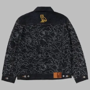 Bape OVO Jacquard Denim Jacket Back