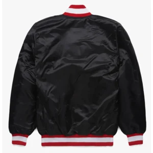 Black San Francisco 49ers Blackout Full-Snap Satin Jacket For Men and Women