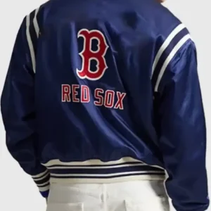 Boston Red Sox Blue Varsity Bomber Jacket For Men and Women