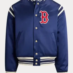 Boston Red Sox Blue Varsity Bomber Jacket On Sale