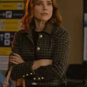 Broad Trip 2026 Sophia Bush Plaid Tweed Jacket For Women