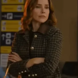 Broad Trip 2026 Sophia Bush Plaid Tweed Jacket On Sale