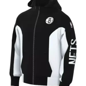Brooklyn Nets Black Showtime Zip Hoodie