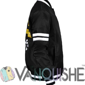 Buffalo Sabres Black Satin Bomber Jacket Side