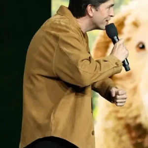 Buy CinemaCon Nicholas Braun Brown Leather Jacket