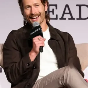 Buy Glen Powell 2026 Deadline Contenders Television Brown Suede Jacket For Men and Women
