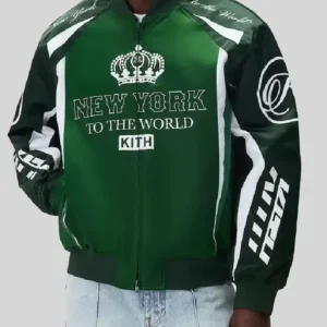 Buy Kith Roy Racing Nylon Green Bomber Jacket