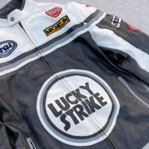 Buy Lucky Strike Racing Black and White Jacket