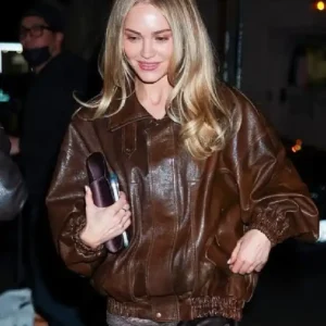 Buy Michelle Randolph NYC 2026 Bomber Leather Jacket