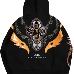 Buy Rey Mysterio Oro Civil Regime Black Hooded Jacket