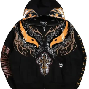 Buy Rey Mysterio Oro Civil Regime Black Hooded Jacket For Men and Women