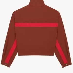 Buy Saint Laurent Stand-Collar Red Jacket